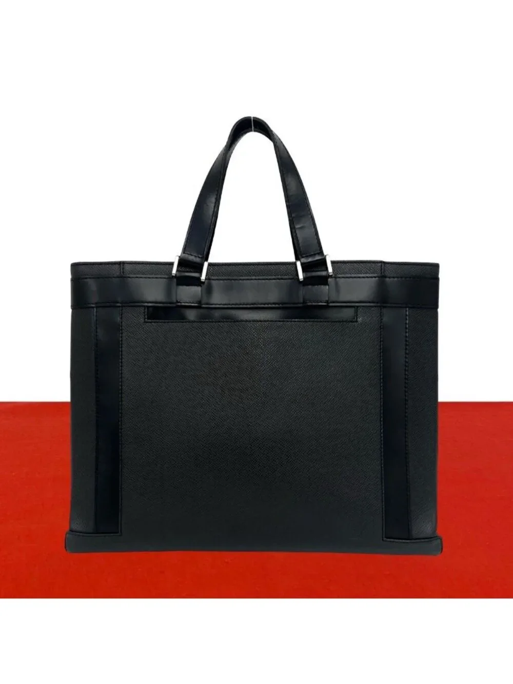 Louis Vuitton Kasbek PM Taiga Leather Tote Bag Business Black